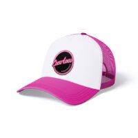 Gorra de Cocoloco bicolor en colores blanco, rosa y el logotipo cosido